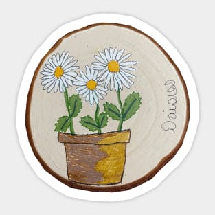 Potted Daisies Sticker